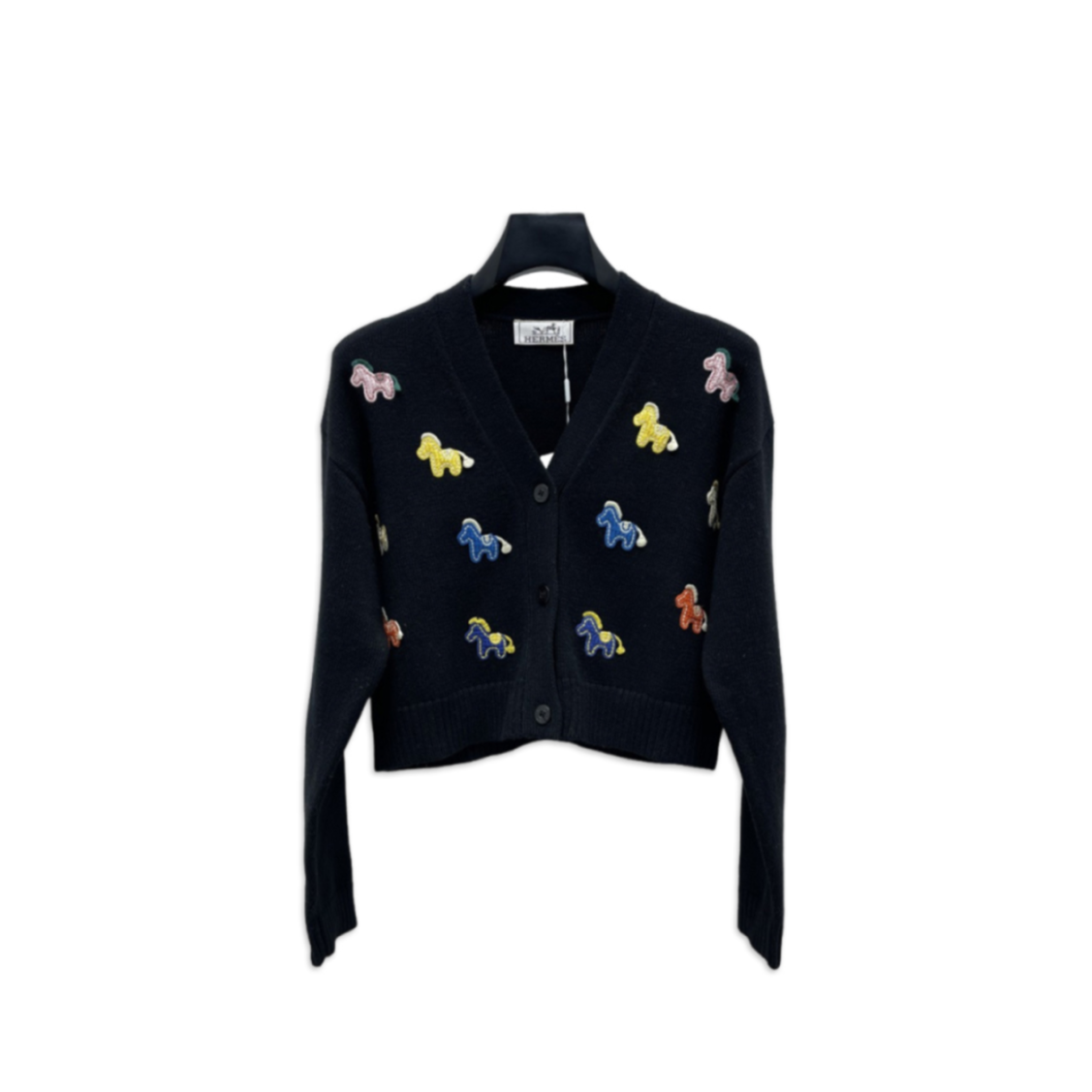 H**me5 colorful pony v-neck cardigan